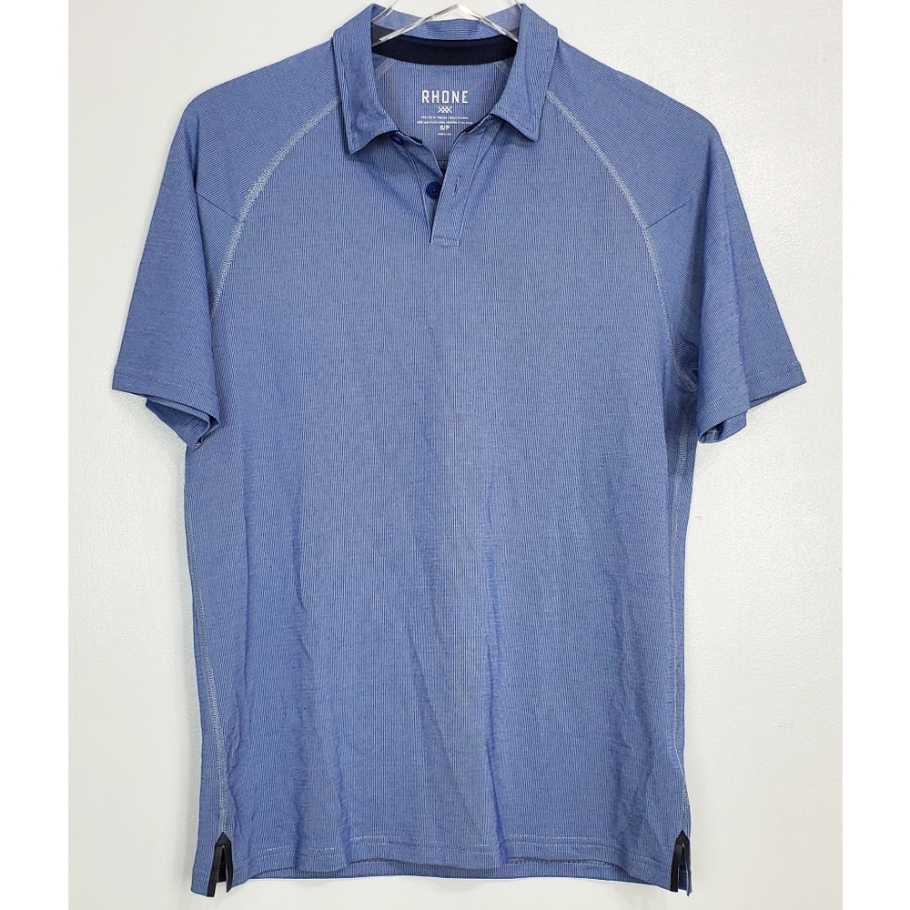 RHONE Men's Blue Polo Shirt